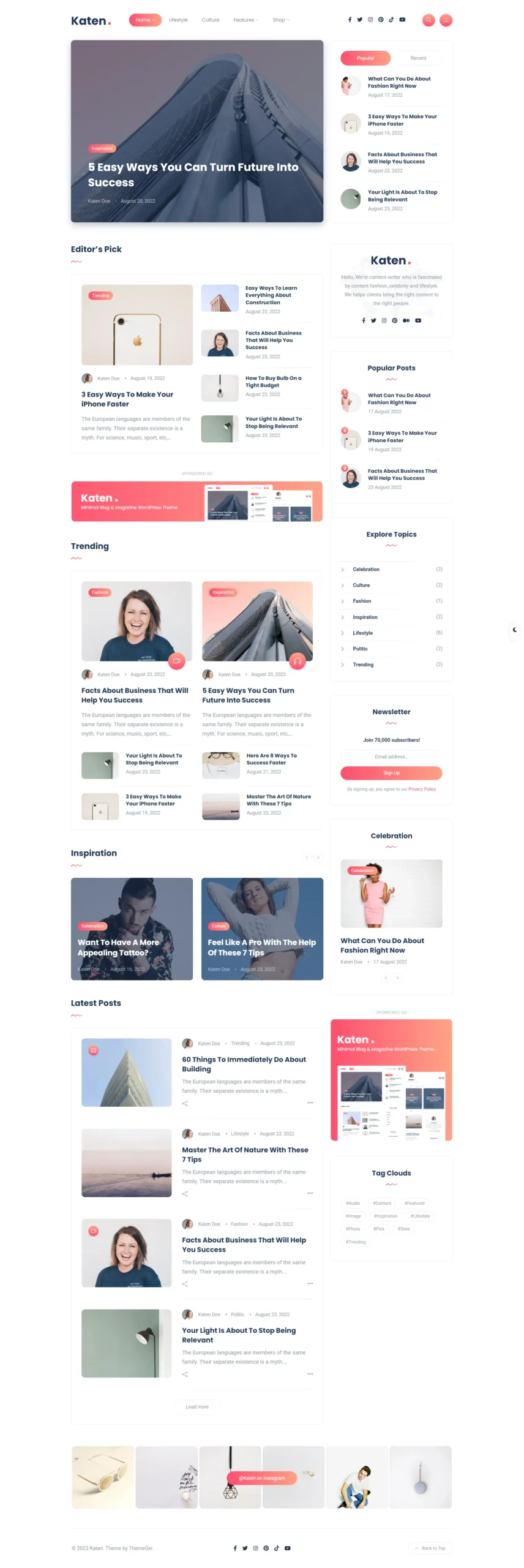 Blog Website Preview